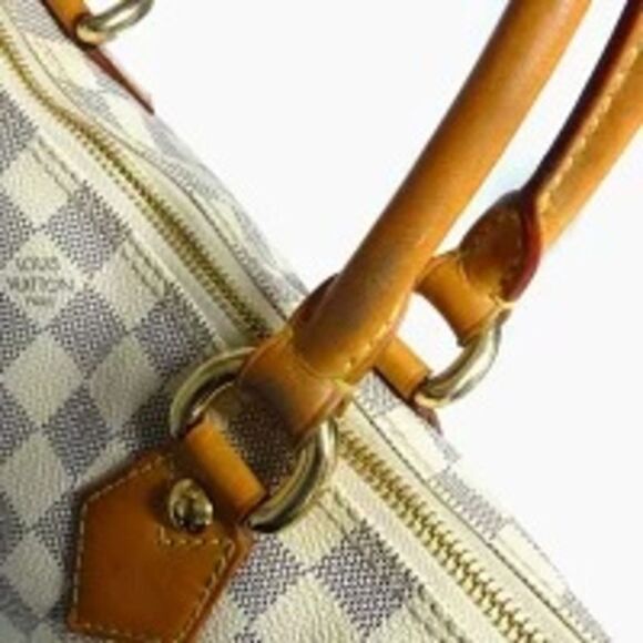 Louis Vuitton Saleya PM Damier Azur PVC Leather Handbag - Picture 13 of 13